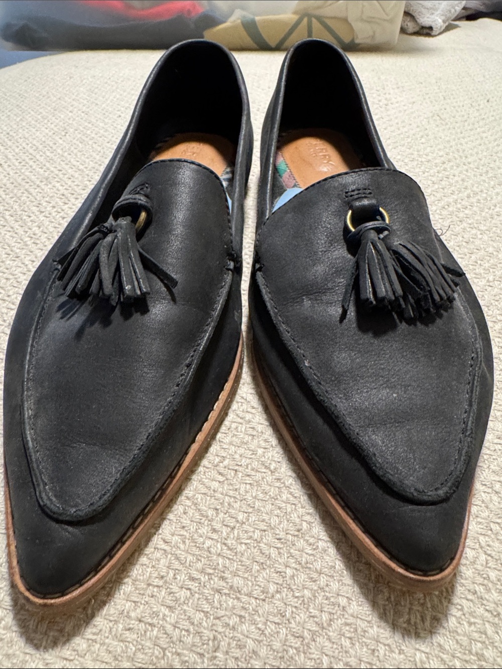 📌12M Sperry Black Tassel Loafers - Classic Slip-On